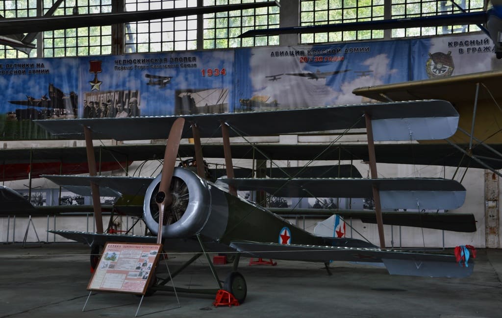Истребитель Сопвич «Триплан», хранящийся в Музее ВВС России в г. Монино